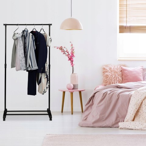 WIESZAK NA UBRANIA WIESZAK STOJĄCY GARDEROBA DO PRZEDPOKOJU NA KÓŁKACH