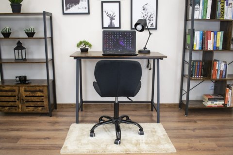 Krzesło obrotowe NOTO aksamit - czarne