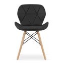 Krzesło LAGO ekoskóra - czarne x 2