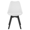Krzesło MARK - białe / nogi czarne x 4