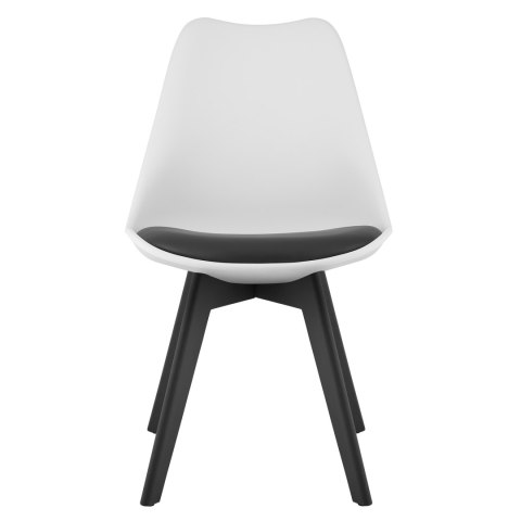 Krzesło MARK biało czarne / nogi czarne x 2