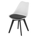 Krzesło MARK biało czarne / nogi czarne x 2