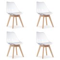Krzesło MARK - przezroczyste / nogi naturalne x 4