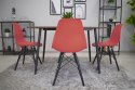 Krzesło OSAKA cynober / nogi czarne x 2