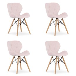 Krzesło LAGO Aksamit - róż x 4