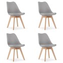 Krzesło MARK Szare x 4