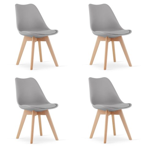 Krzesło MARK Szare x 4