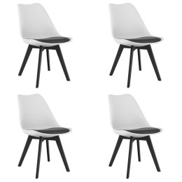 Krzesło MARK biało czarne / nogi czarne x 4