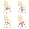 Krzesło OSAKA kremowe / nogi naturalne x 4