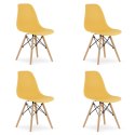 Krzesło OSAKA musztarda / nogi naturalne x 4