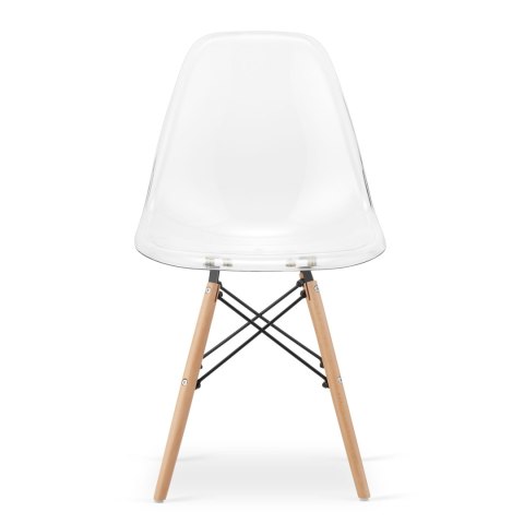 Krzesło OSAKA przezroczyste / nogi naturalne x 2