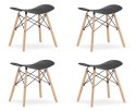 Taboret KORFU - czarny x 4