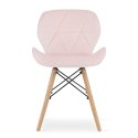 Krzesło LAGO Aksamit - róż x 3