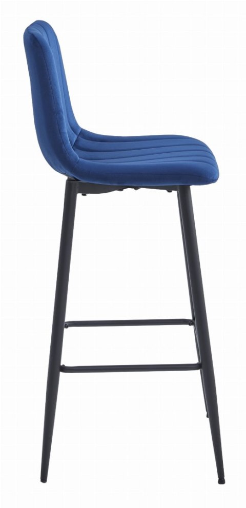 Hoker POZZA - granat aksamit / nogi czarne x 4