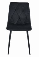 Krzesło LIBRA - czarny aksamit / nogi czarne x 2