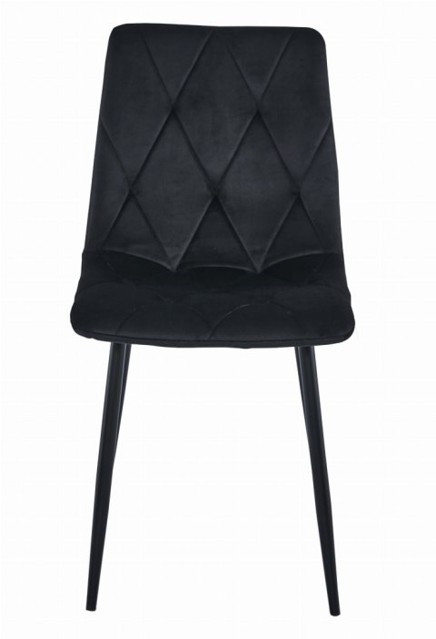 Krzesło LIBRA - czarny aksamit / nogi czarne x 2