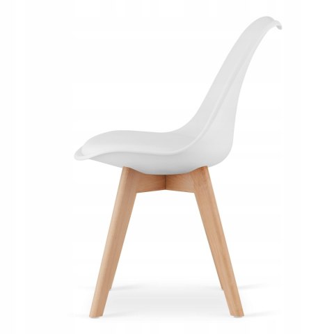 Zestaw stół okrągły TODI 80cm biały + 4 krzesła MARK białe