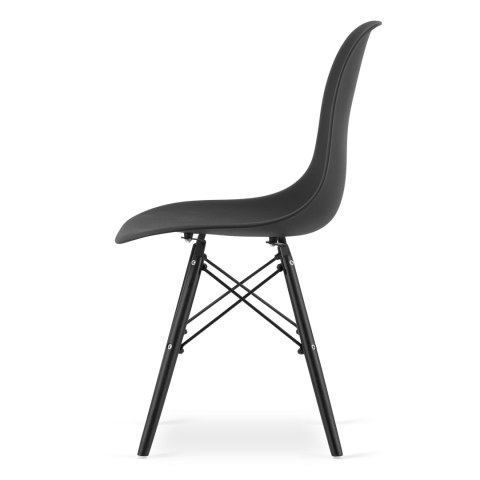 Zestaw stół prostokątny TESSA 120x60cm rustykalny + 4 krzesła OSAKA czarne