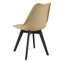 Krzesło MARK - ciemny beż / nogi czarne x 2