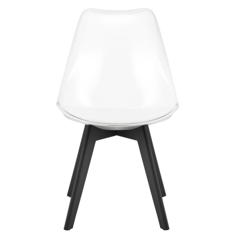 Krzesło MARK - przezroczyste / nogi czarne x 2