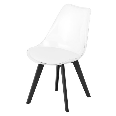 Krzesło MARK - przezroczyste / nogi czarne x 4