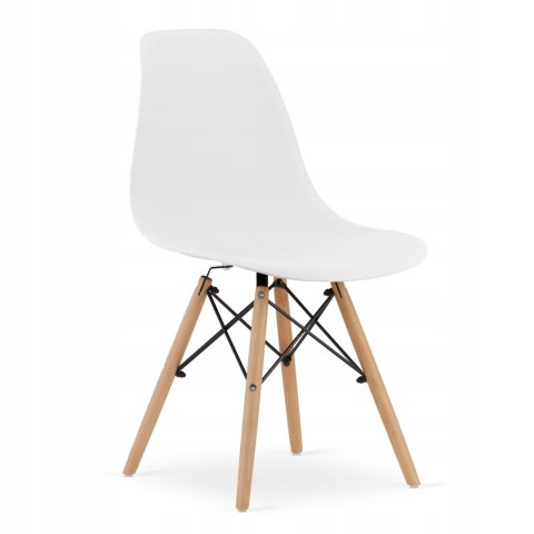 Zestaw stół kwadratowy 80x80cm dąb sonoma + 4 krzesła OSAKA białe