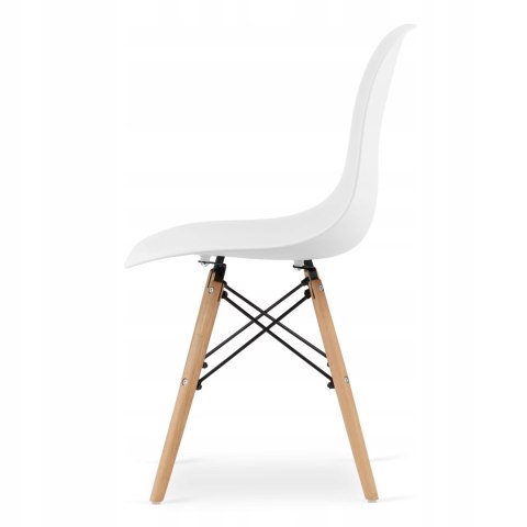 Zestaw stół okrągły TODI 60cm biały + 2 krzesła OSAKA białe