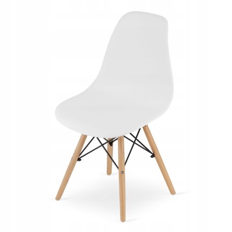 Zestaw stół okrągły TODI 60cm biały + 2 krzesła OSAKA białe