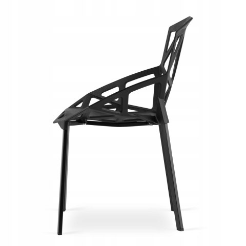 Zestaw stół okrągły TODI 60cm jesion + 2 krzesła ESSEN czarne