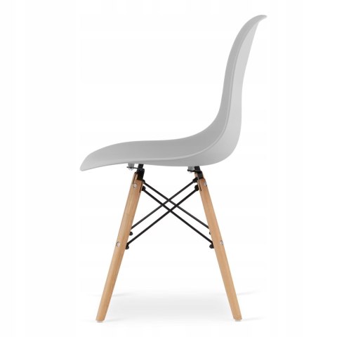 Zestaw stół prostokątny 120x80cm dąb sonoma + 4 krzesła OSAKA szare