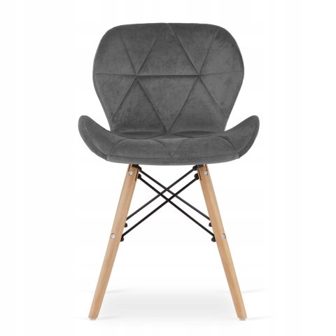 Zestaw stół prostokątny ADRIA 120x80cm biały + 4 krzesła LAGO szare