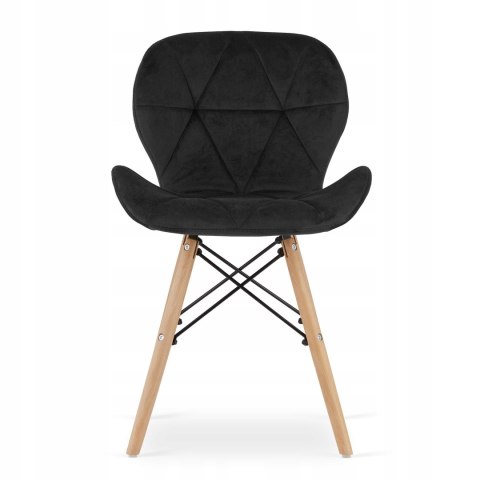 Zestaw stół prostokątny ADRIA 120x80cm czarny + 4 krzesła LAGO czarne