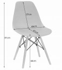 Zestaw stół prostokątny ADRIA 120x80cm czarny + 4 krzesła OSAKA czarne