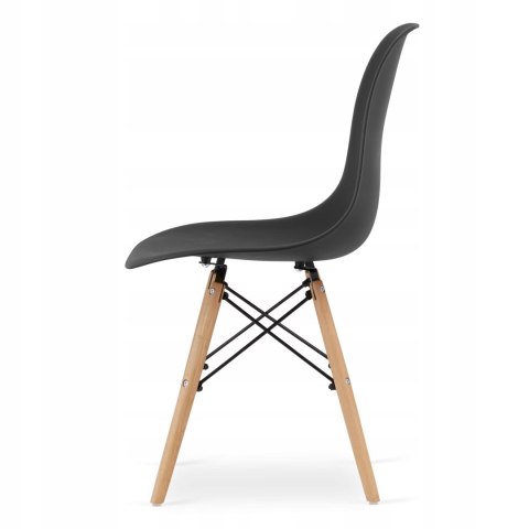 Zestaw stół prostokątny ADRIA 120x80cm czarny + 4 krzesła OSAKA czarne