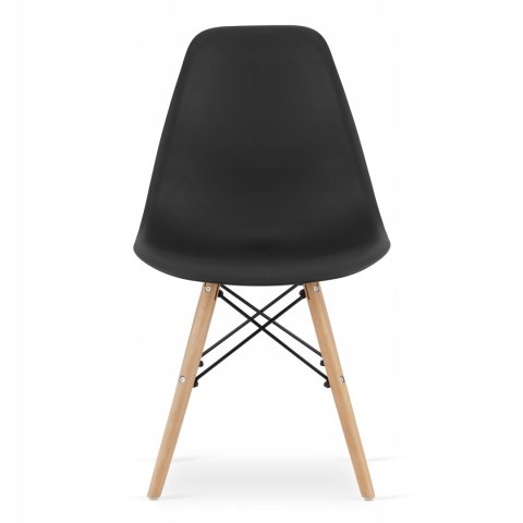 Zestaw stół prostokątny ADRIA 120x80cm czarny + 4 krzesła OSAKA czarne