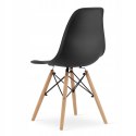 Zestaw stół prostokątny ADRIA 120x80cm czarny + 4 krzesła OSAKA czarne