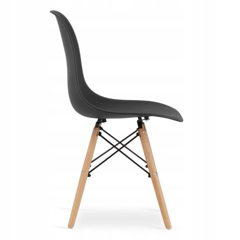 Zestaw stół prostokątny ADRIA 120x80cm czarny + 4 krzesła OSAKA czarne