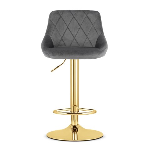 Hoker KAST - aksamit szary / baza złota