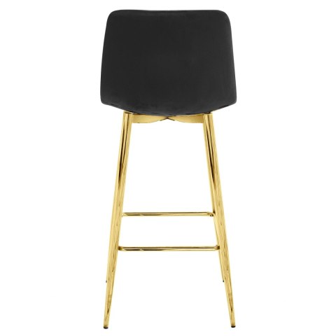 Hoker NADO - aksamit czarny / nogi ZŁOTE x 2