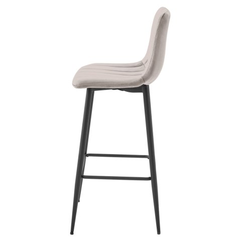 Hoker POZZA - aksamit ciemny beż / nogi czarne x 1