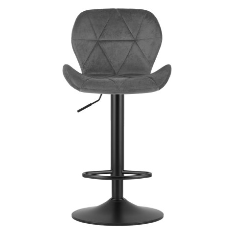 Hoker WEST - aksamit szary / baza czarna