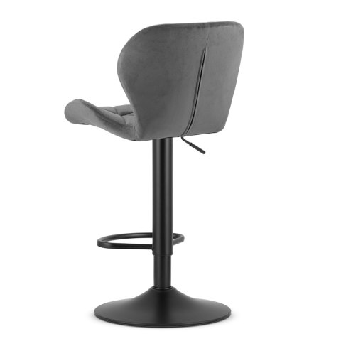 Hoker WEST - aksamit szary / baza czarna