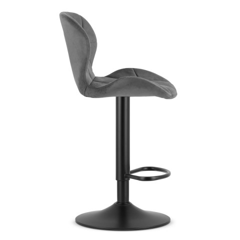 Hoker WEST - aksamit szary / baza czarna