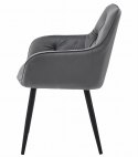 Krzesło JORK - ciemny szary aksamit / nogi czarne x 2