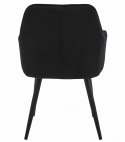 Krzesło JORK - czarny aksamit / nogi czarne x 1