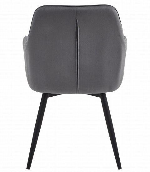 Krzesło JORK360 - ciemny szary aksamit / nogi czarne x 1