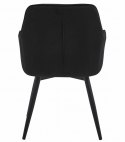 Krzesło JORK360 - czarny aksamit / nogi czarne x 1