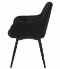 Krzesło JORK360 - czarny aksamit / nogi czarne x 2