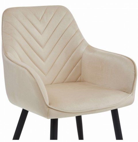 Krzesło NANA - beż aksamit / nogi czarne x 1
