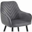 Krzesło NANA - ciemny szary aksamit / nogi czarne x 1
